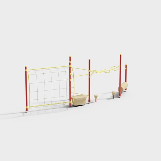 Vibrant Children's Playground Set 3D model