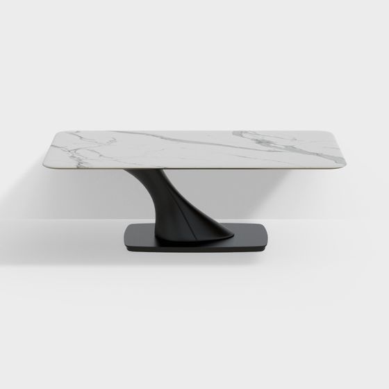 Masasanty Modern Marble Light Luxury Dining Table 3D Model