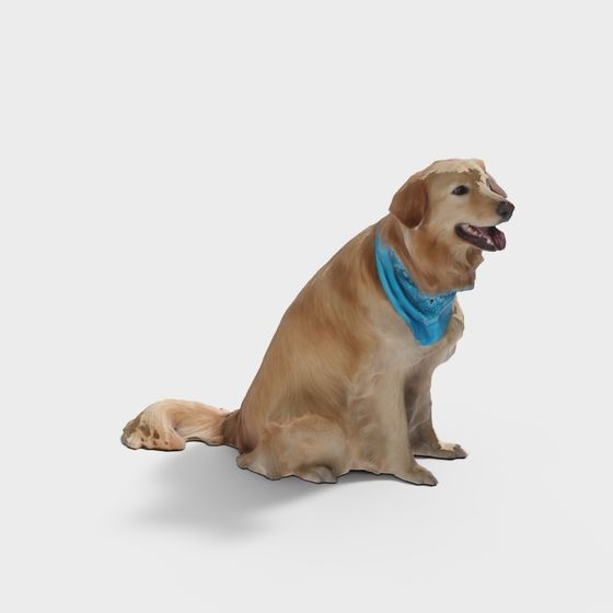 Loyal Companion Golden Retriever 3D model