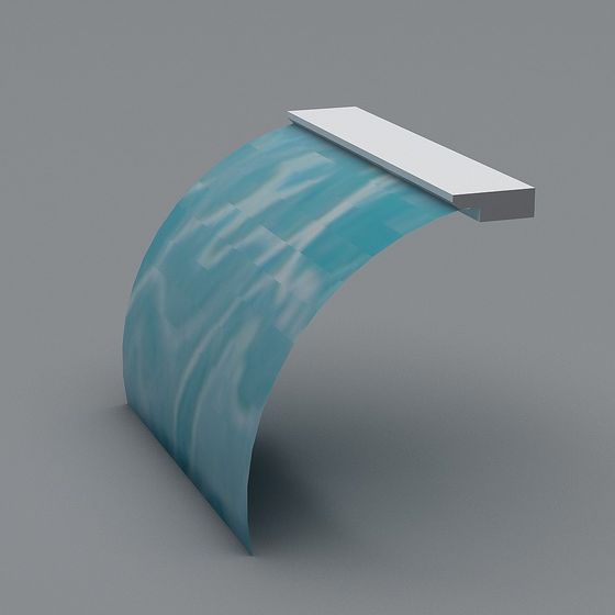 Water Wave Arc Bridge 3D model