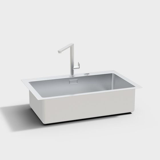 Stylish Kitchen Sink 3D model for Modern Designs