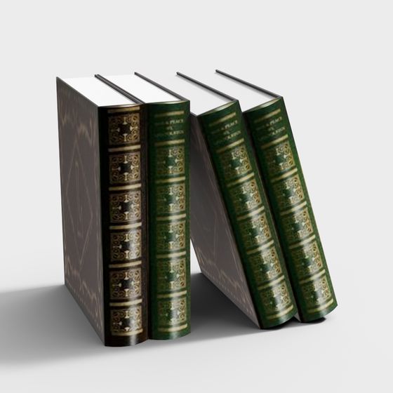 Classic Vintage Bookshelf 3D model for Designers