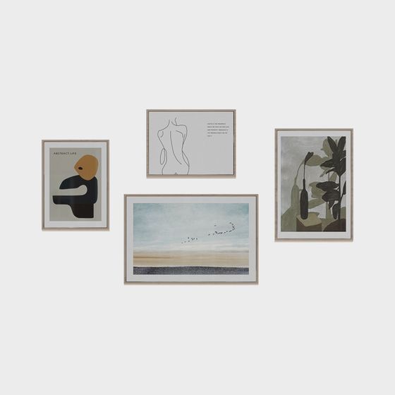 Abstract Picture Frame 3D Model Series