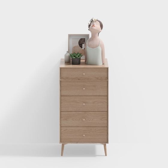 Mid-Century Dresser 3D model