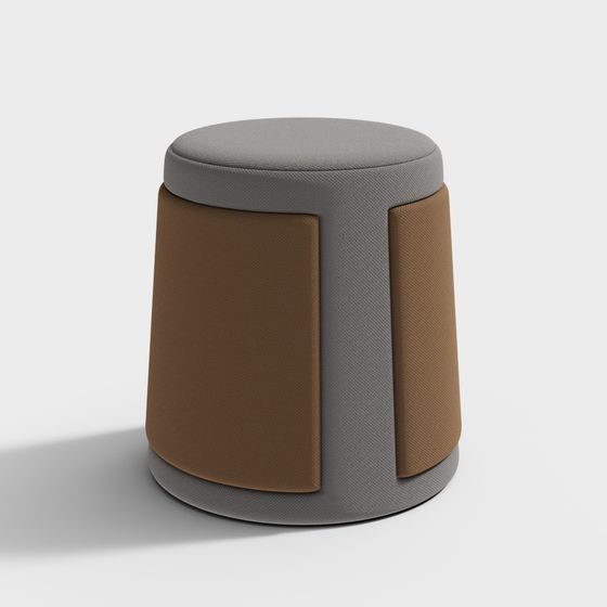 Elegant Round Stool 3D Model for Modern Interiors