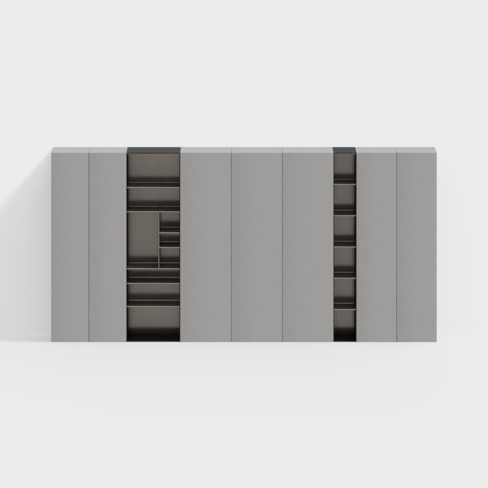 Urban Storage Unit 3D Model – Minimalist Gray Design