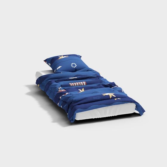 Dreamy Night Scene Bed 3D model