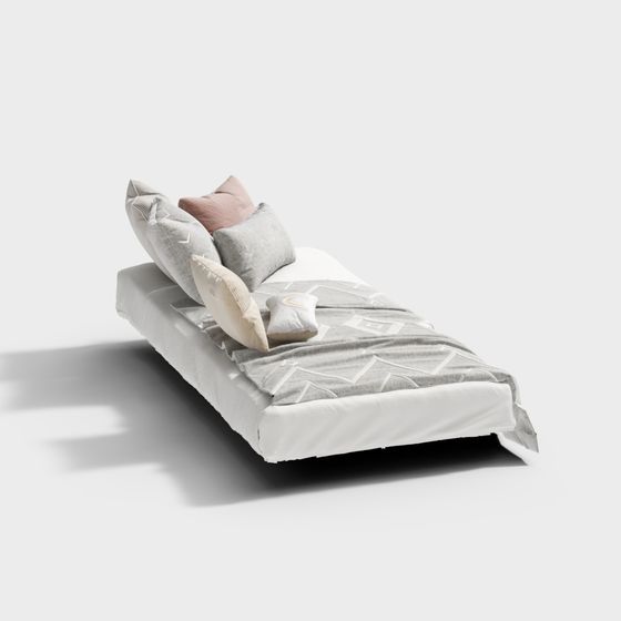 Stylish Low Poly Sofa Bed 3D model