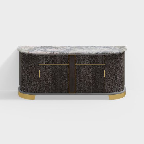 Luxurious Marble TV Cabinet 3D model