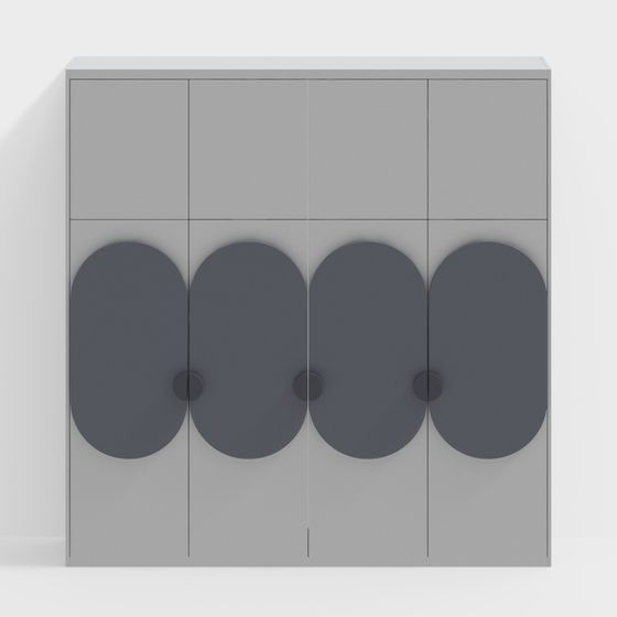 Geometric Storage Cabinet 3D model