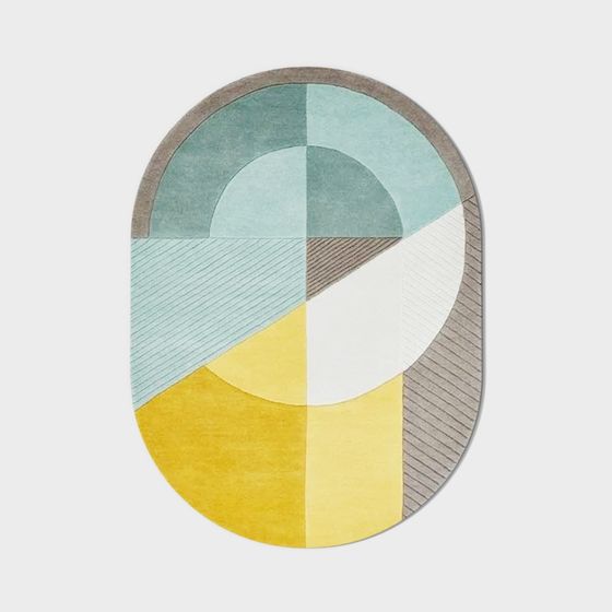 Elegant Oval Carpet 3D model for Modern Spaces