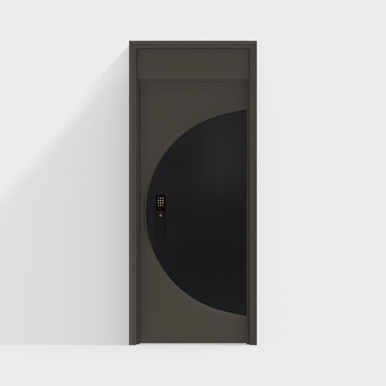 Stylish Grey Entrance Door 3D model for Modern Spaces