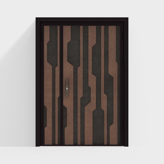 Modern Low-Polygon 3D Door Model