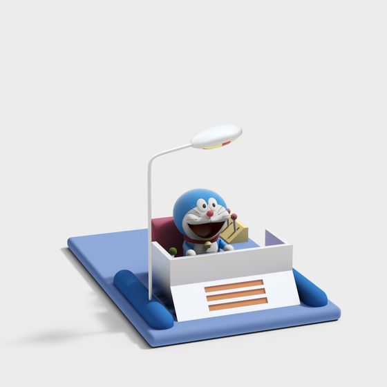 Doraemon at His Desk 3D model