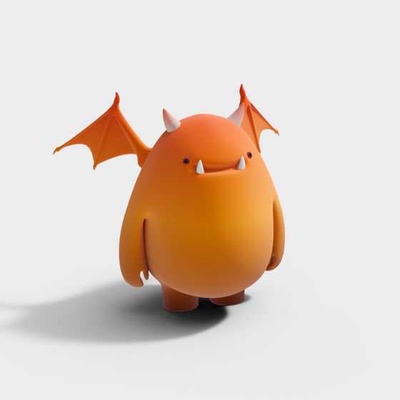 Playful Low-Poly Demon 3D model