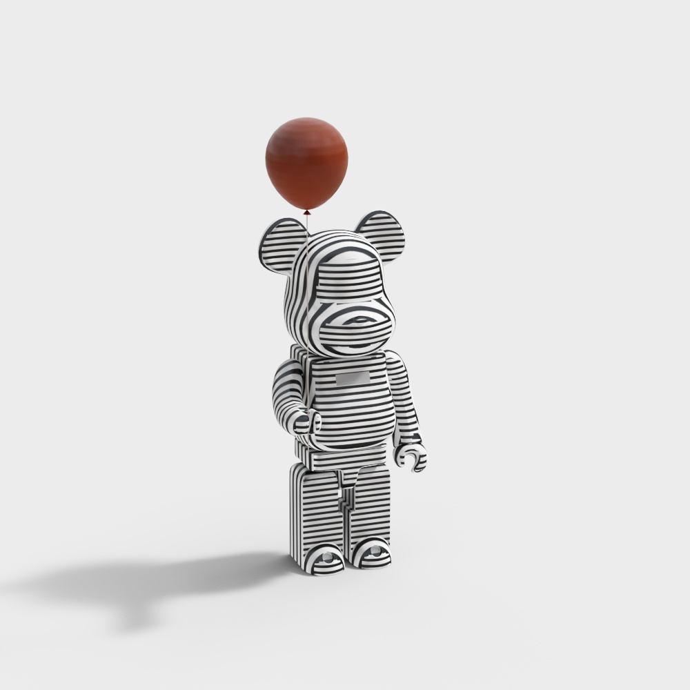 Striped Bear 3D model
