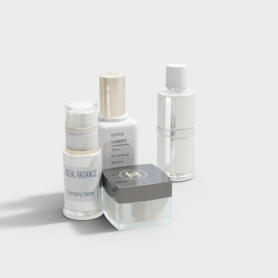 Elegant High-End Skincare Bottle 3D model