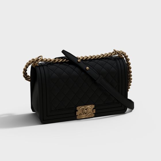 Elegant Low-Polygon Handbag 3D model