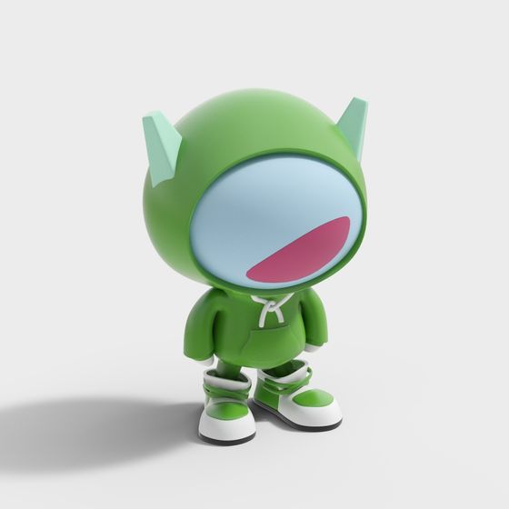 Charming Little Green Character 3D model