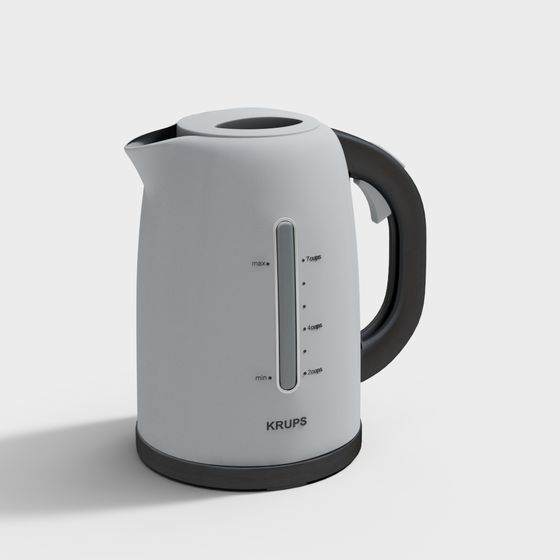 Stylish KRUPS Electric Kettle 3D model