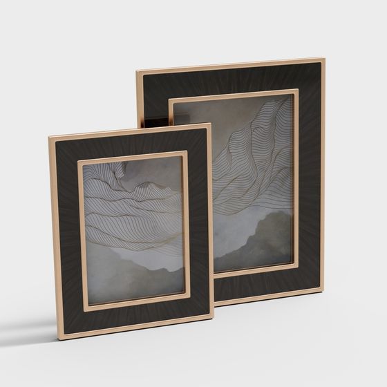 Mountain River Frame 3D model