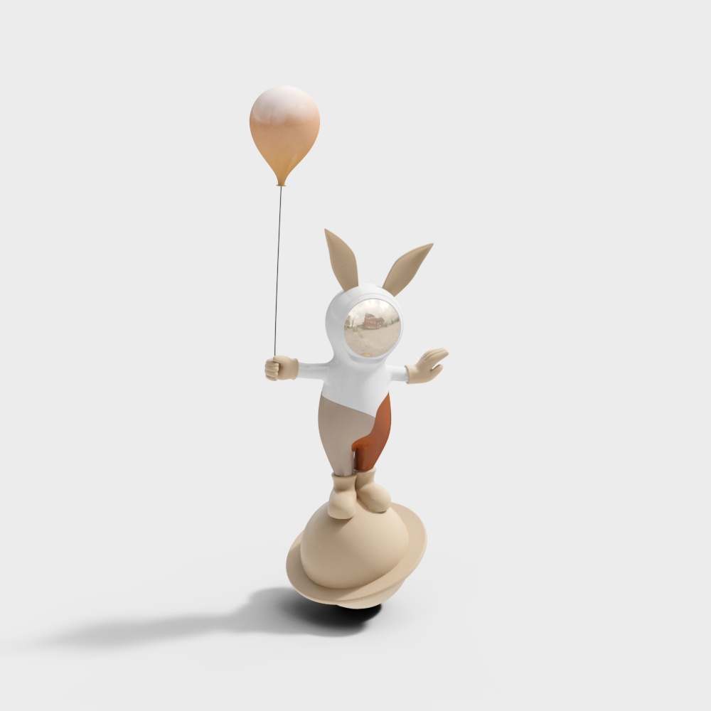Playful Low-Poly 3D Bunny Model for Imaginative Projects
