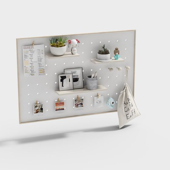 Elegant Wall Shelf 3D model for Contemporary Spaces