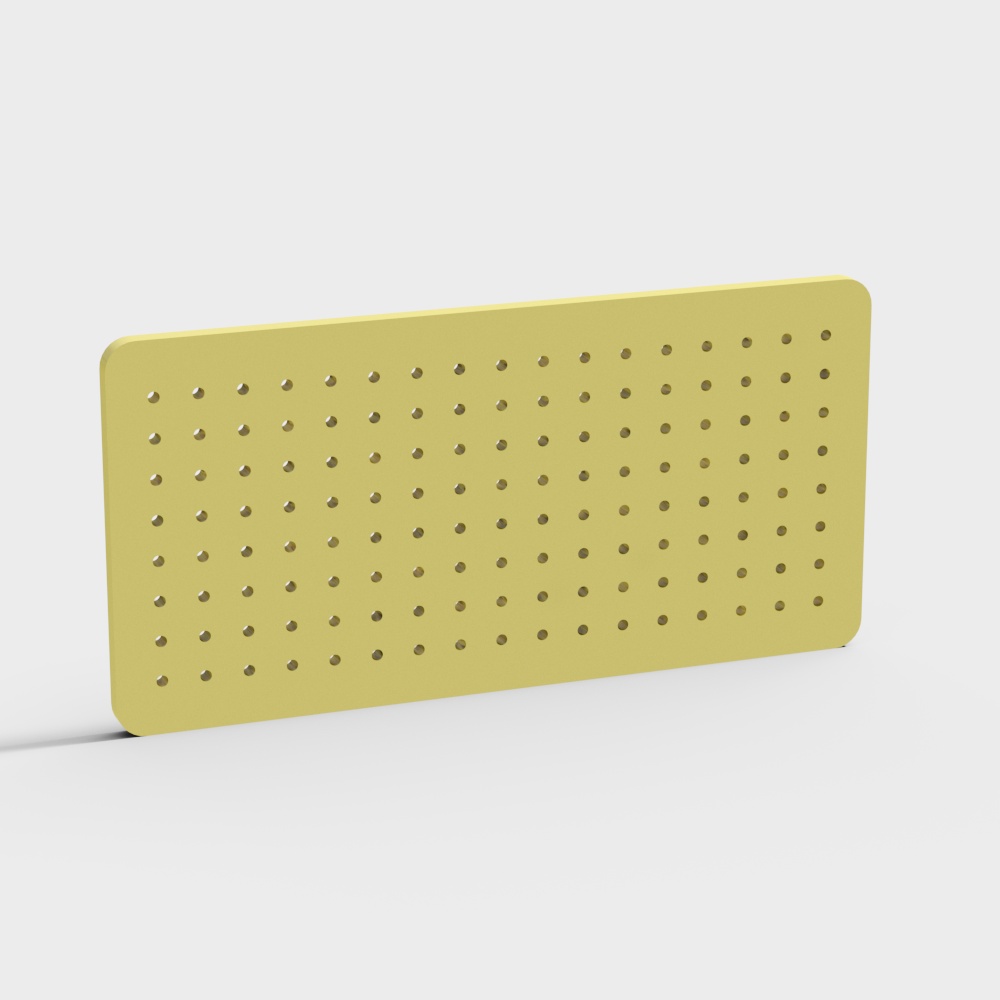 Stylish Pegboard 3D Model – Modern Yellow Design