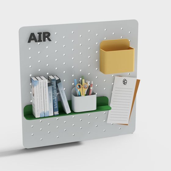 Pegboard Organizer 3D model