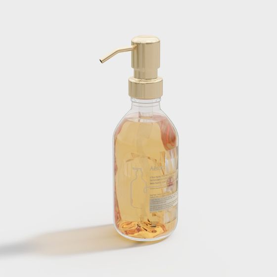 Transparent Glass Soap Dispenser 3D model