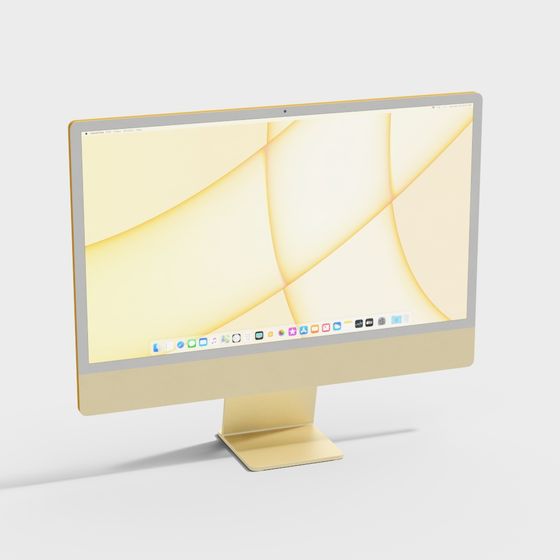 Modern Minimalist Monitor 3D model