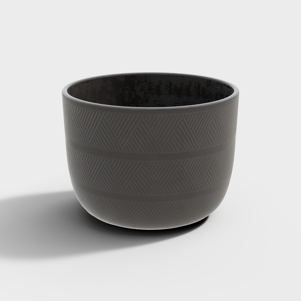 Minimalist Low-Poly Planter 3D Model – Geometric Design