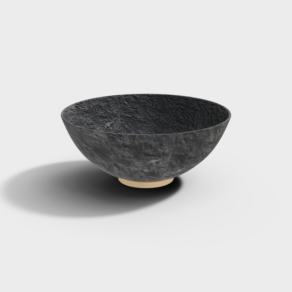 Ancient Stone-Style Bowl 3D model