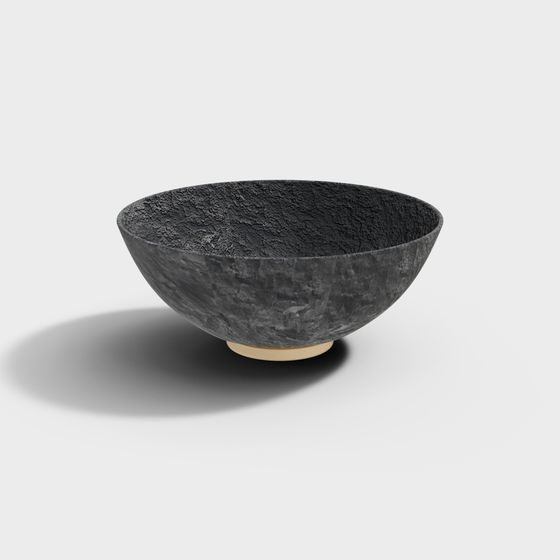 Ancient Stone-Style Bowl 3D model