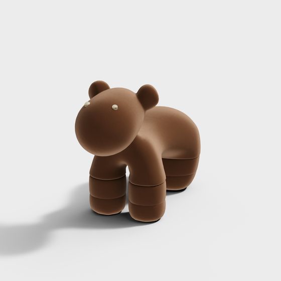 Adorable 3D Bear Model for Creative Projects