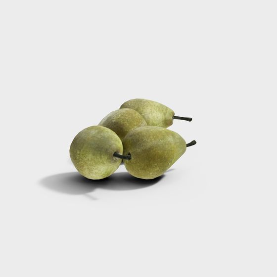 Realistic Low-Poly Pears 3D model