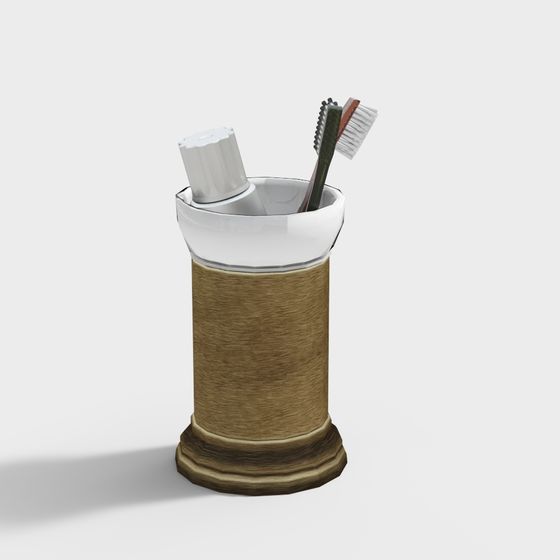 Vintage Toothbrush Holder 3D model