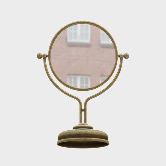 Elegant Vintage-style Mirror 3D model