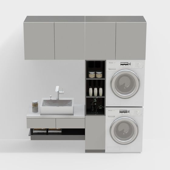Mobile per lavatrice moderna