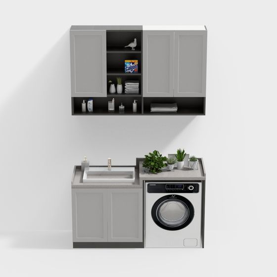 Mueble para lavadora moderna