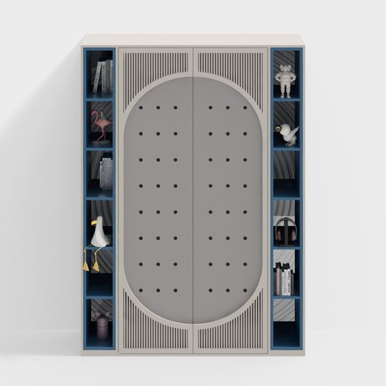 Stylish Low-Poly Cabinet 3D model