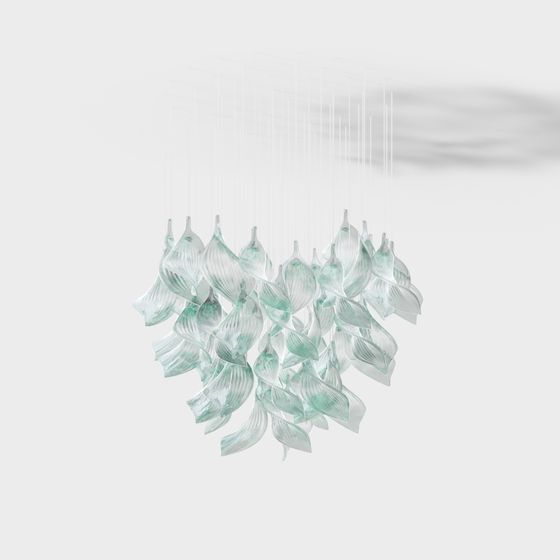 Suspended Flower 3D model - Low Poly Chandelier Design