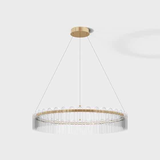 Elegant Modern Chandelier 3D model