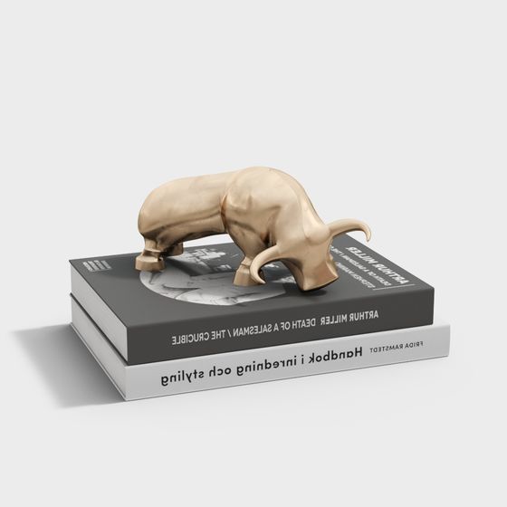 Golden Bull Statue 3D model