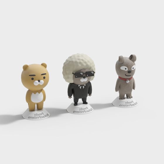 Kawaii Friends 3D Model Collection