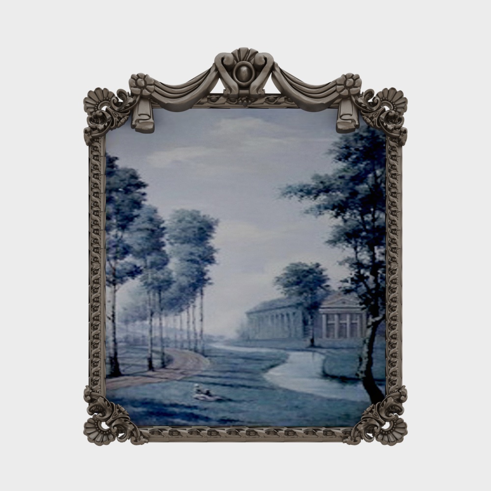Classical Landscape Painting Frame 3D model