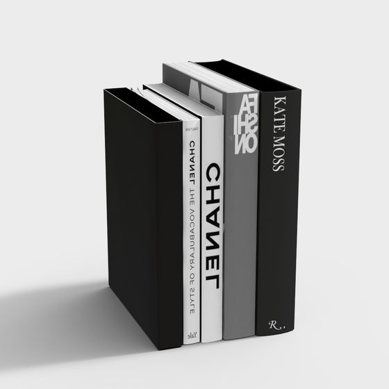 Minimalist Book Stack 3D model