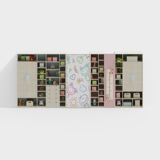 Colorful Kids Storage 3D model