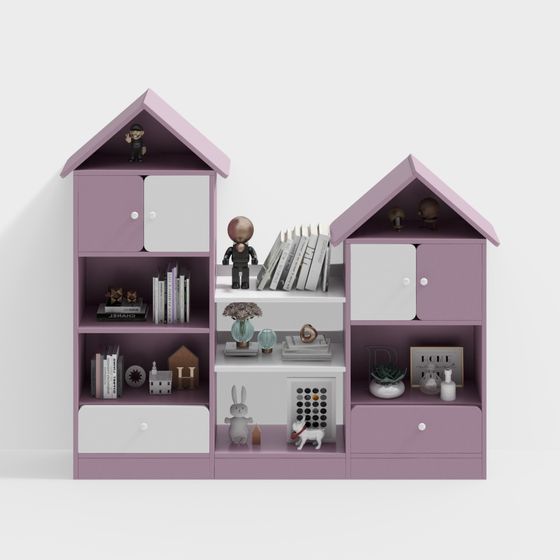 Fairy Tale Bookshelf 3D Model