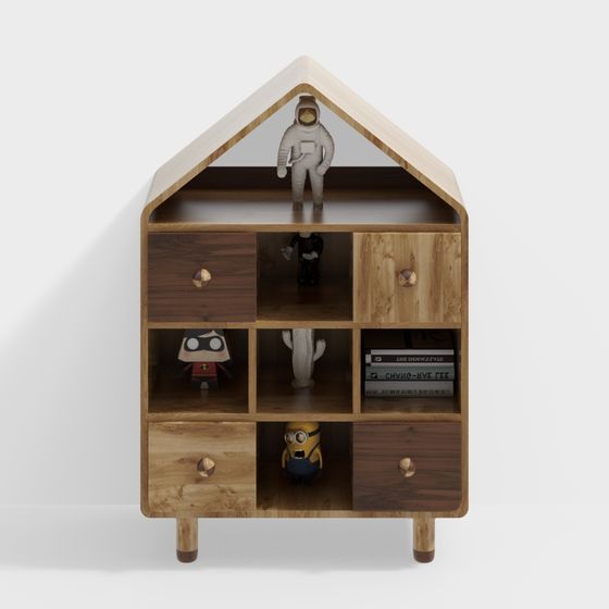 Dollhouse Bookshelf 3D model